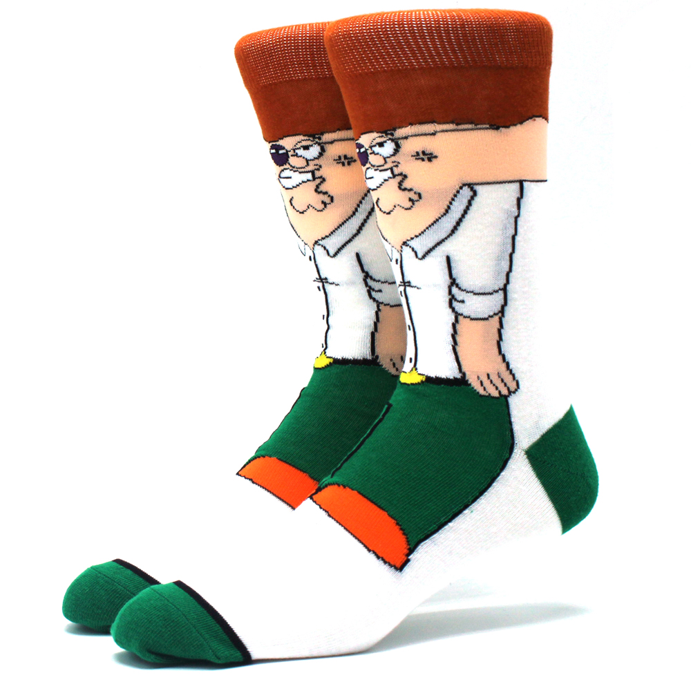 Colorful Cartoon Character Socks Men Tube Socks Cute Cotton Socks Wholesale